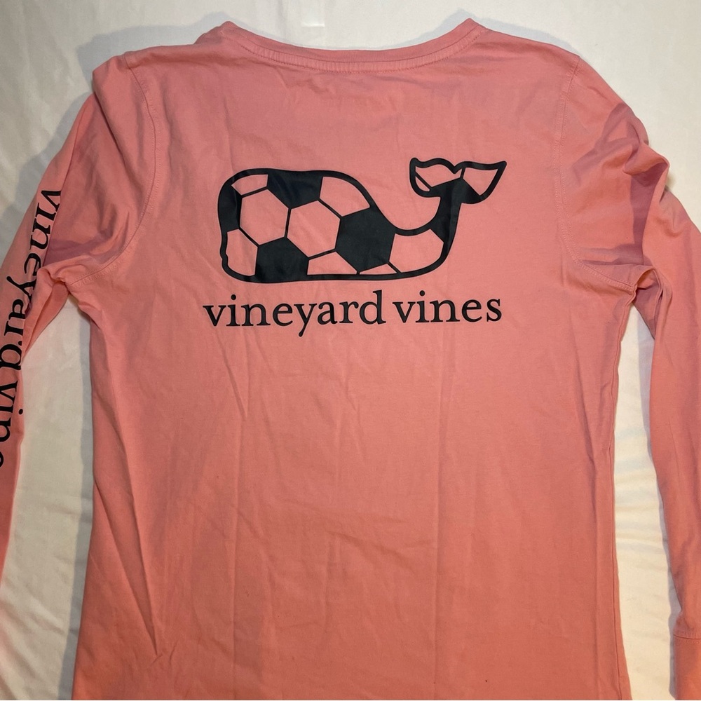 Vineyard Vines Soccer Light Pink Long Sleeve Tee